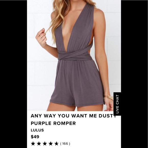 Lulus Other - Lulus dusty purple convertible romper - NWOT